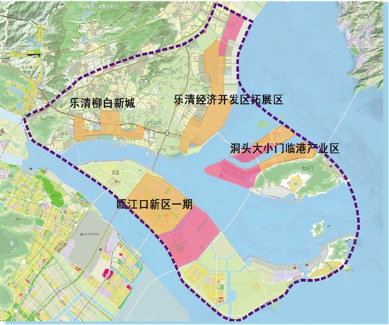 瓯江口产业集聚区总体规划图 由温州市发改委编制