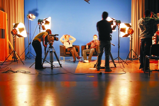 普罗派乐访谈节目的拍摄现场.
