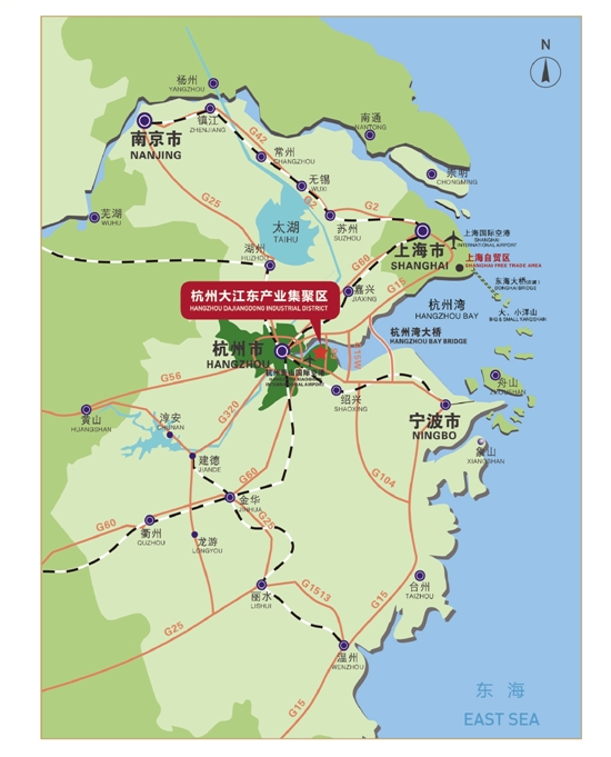 杭州江东地图图片