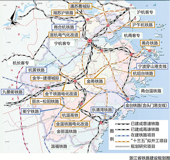 甬舟鐵路 滬杭客專 杭甬客專 杭紹臺鐵路 金臺鐵路(含頭門